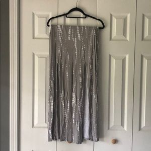 Earthbound grey tie die maxi skirt